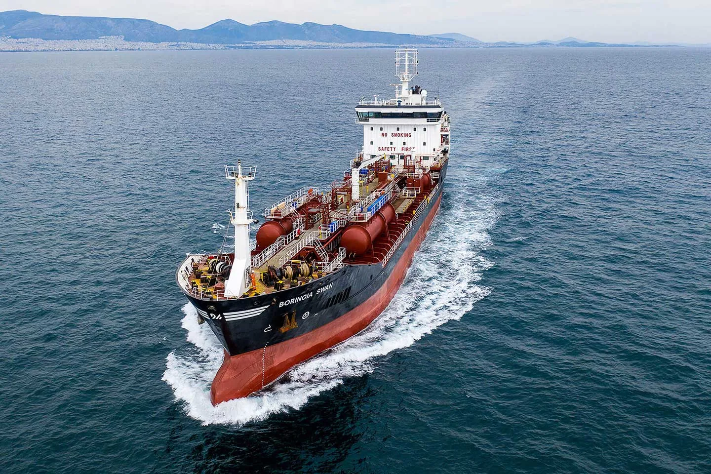 M/T Boringia Swan, 7,046 DWT chemical tanker— delivering specialised chemical cargo with precision.