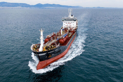 M/T Boringia Swan, 7,046 DWT chemical tanker— delivering specialised chemical cargo with precision.