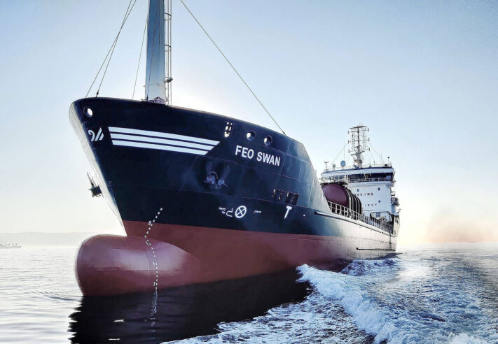M/T Feo Swan underway — chemical tanker owned by Uni-Tankers, ready for cargo delivery across the globe.